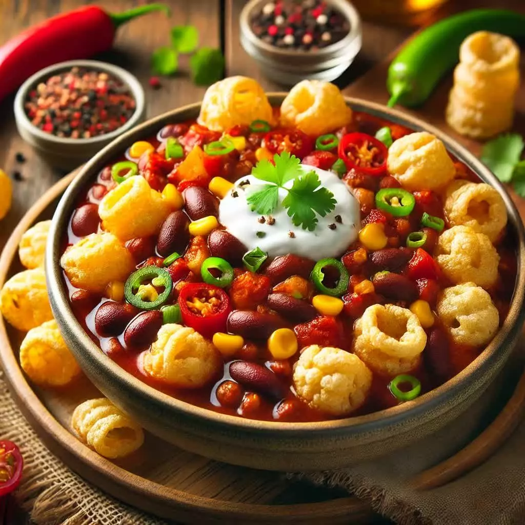 Chili sin carne met gepofte zoete aardappel