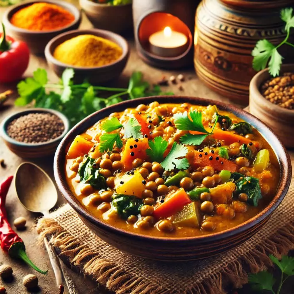 Crockpot Recept - Vegetarische linzencurry
