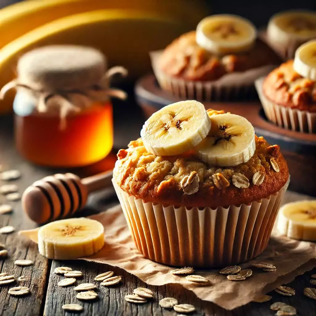 Gebakken Havermoutmuffins met Banaan