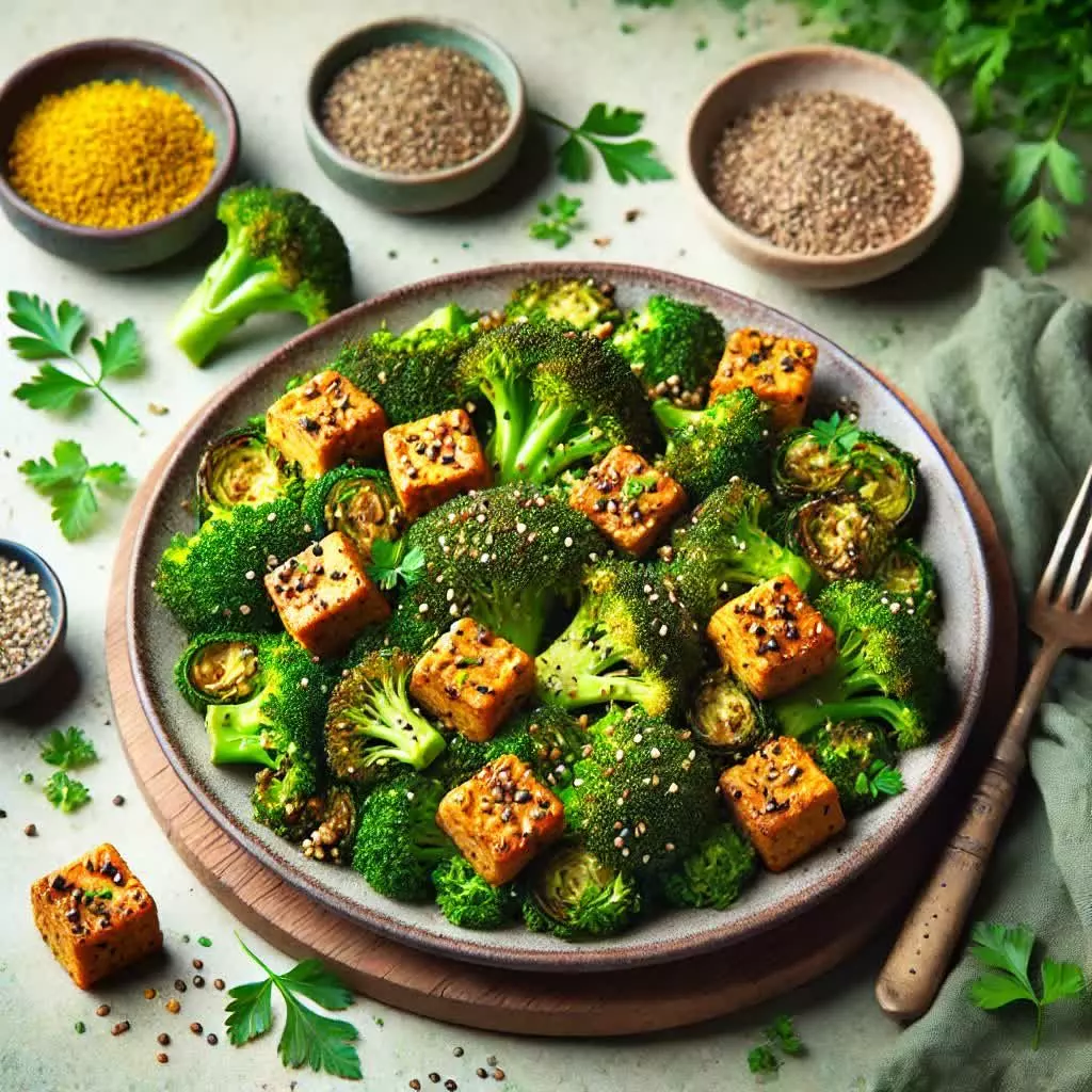 Geroosterde Broccoli met Tempeh en Hennepzaad