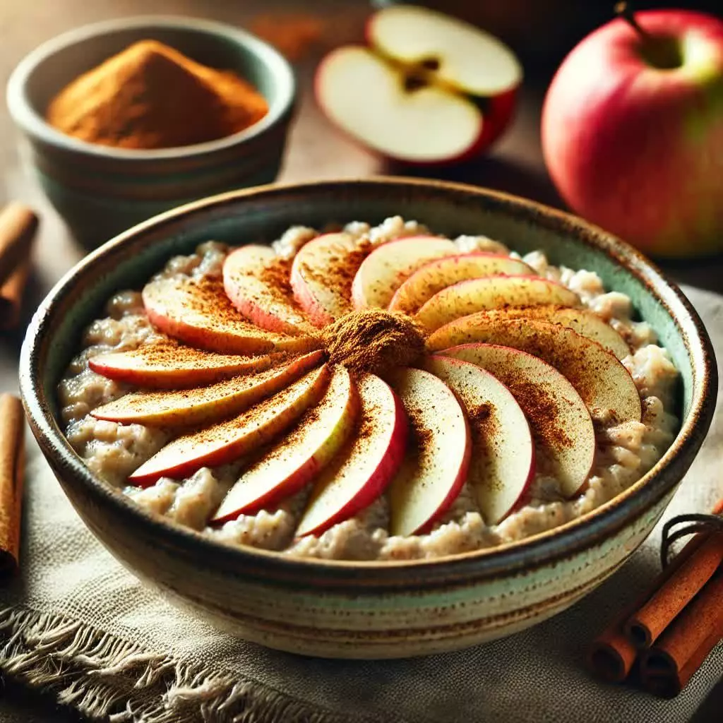 Havermout met appel en kaneel (zonder zout)