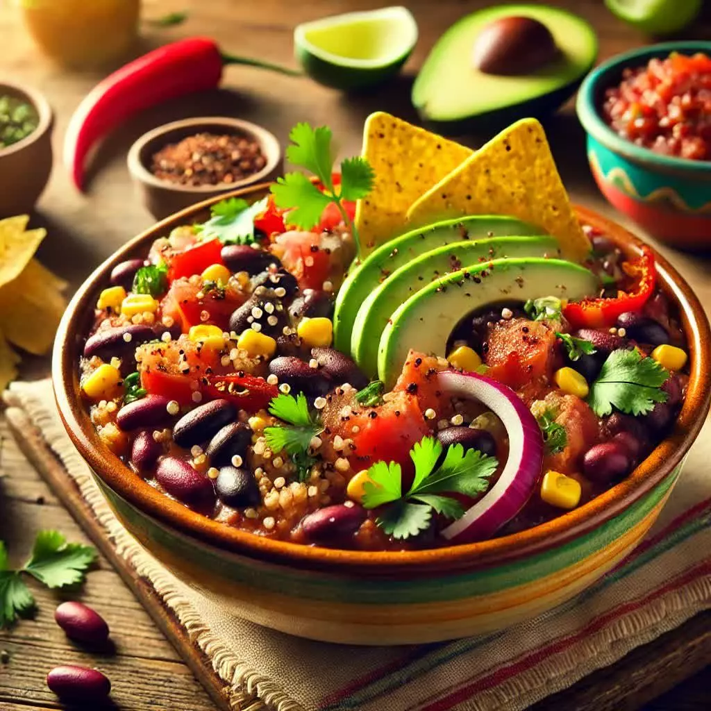 Mexicaanse bonenschotel met quinoa
